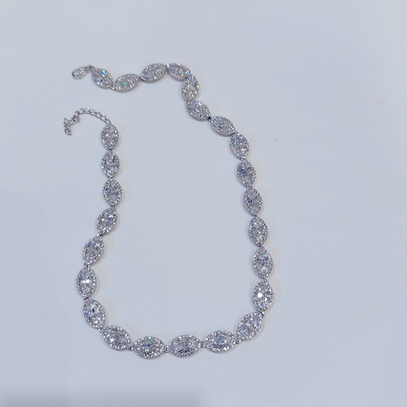 Nadri cubic zirconia bridal necklace